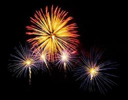 nieuw jaar viering vuurwerk - levendig kleur effect foto