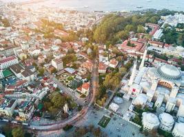 antenne beeldmateriaal van sultanahmet, blauw moskee foto