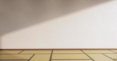 yoga interieur ontwerp, schoonmaak minimalistische kamer Japan stijl. 3d renderen foto