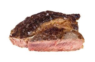 besnoeiing medium goed gebakken rib oog rundvlees steak geïsoleerd foto