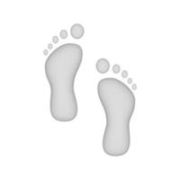 voetafdrukken icoon 3d ontwerp voor toepassing en website presentatie foto