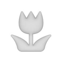 tulpen icoon 3d ontwerp voor toepassing en website presentatie foto