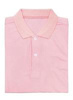 mockup roze kleur t-shirt geïsoleerd Aan wit achtergrond met knipsel pad foto