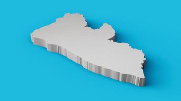 Liberia 3d kaart aardrijkskunde cartografie en topologie zee blauw oppervlakte 3d illustratie foto