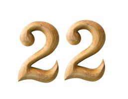 houten numeriek 22 foto