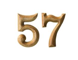houten numeriek 57 foto