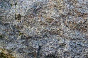 ruwe grijze granieten rots textuur achtergrond. fragment van natuurstenen muur foto