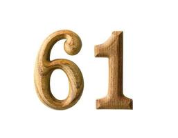 houten numeriek 61 foto