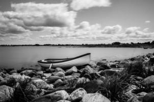 mooi hoor landschap over- de mooi hoor stad in Zweden foto