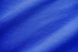 blauwe sportkleding stof jersey textuur foto