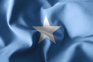 3d realistisch golvend zijde vlag van Somalië foto