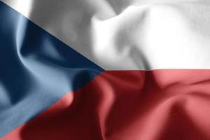 3d renderen golvend zijde vlag van Tsjechisch republiek foto