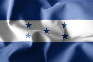 3d realistisch golvend zijde vlag van Honduras foto