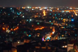 stad nacht van top visie. foto