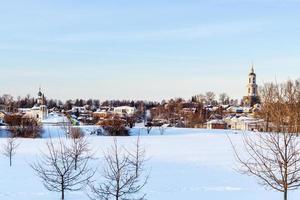 stadsgezicht van korovniki wijk van Soezdal stad- foto