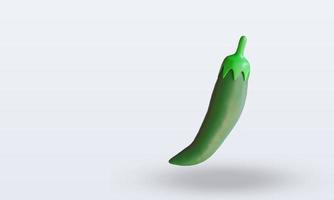 3d groente groen pepers renderen top visie foto