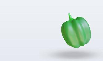 3d groente groen paprika renderen Rechtsaf visie foto