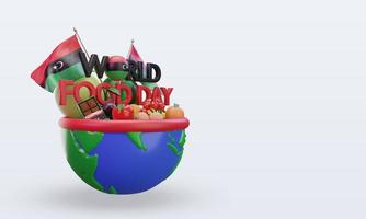 3d wereld voedsel dag Libië renderen links visie foto