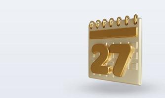 3d kalender Rechtsaf visie twintig zeven foto