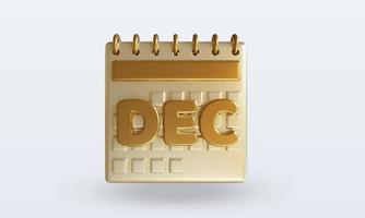 3d kalender december foto