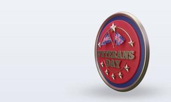 3d veteranen dag Verenigde koninkrijk renderen Rechtsaf visie foto