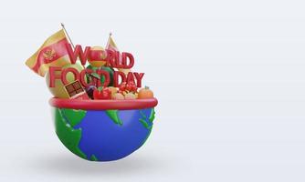 3d wereld voedsel dag Montenegro renderen links visie foto