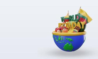 3d wereld voedsel dag Litouwen renderen Rechtsaf visie foto