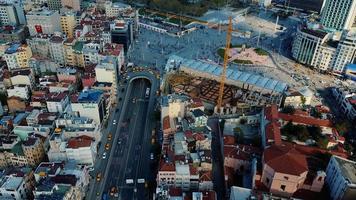 stadsgezicht Istanbul, kalkoen. foto van de vogelperspectief visie