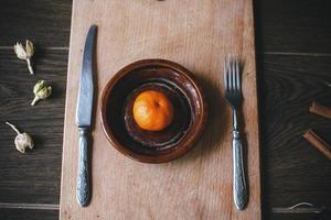 charmant voedsel voor een lunch mandarijn foto