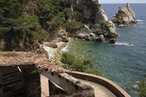 mooi visie langs de costa moedig kustlijn in de buurt lloret de bederven, Spanje foto