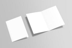 a5 tweevoudig brochure blanco mockup foto