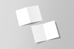 a5 tweevoudig brochure blanco mockup foto