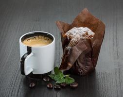 koffie met muffin foto