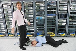 systeem mislukken situatie in netwerk server kamer foto