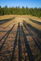 silhouet van een familie foto