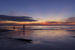 silhouet Aan de strand foto