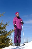 winter vrouw ski foto