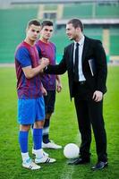 professioneel sport manager en trainer foto