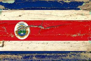 3d vlag van costa rica Aan hout foto