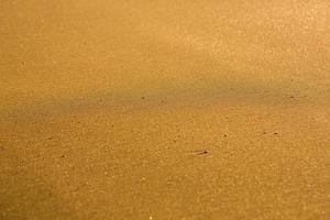 achtergrond met gouden zand Aan de kust van de eiland van Kreta. abstract oppervlakte met zand en Doorzichtig zee water voor tekst. foto