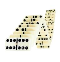 serpentijn van domino tegels foto