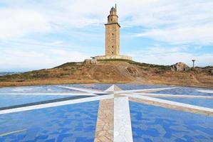 vuurtoren toren van Hercules, la kroon, Galicië foto