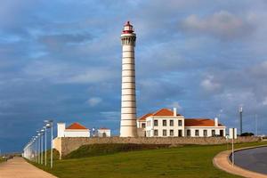 vuurtoren leca, matosinhos, porto wijk, Portugal foto