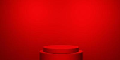 3d renderen van rood abstract meetkundig achtergrond met kopiëren ruimte. tafereel voor reclame, technologie, vitrine, banier, kunstmatig, mode, bedrijf, metavers. sci-fi illustratie. Product Scherm foto