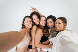 verschillend modellen vervelend comfortabel ondergoed nemen selfie foto