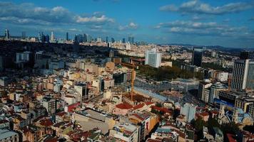 stadsgezicht Istanbul, kalkoen. foto van de vogelperspectief visie