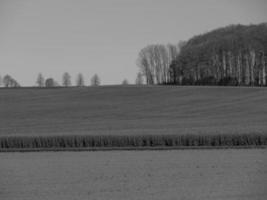 Westfaalse landschap in de buurt billerbeck foto