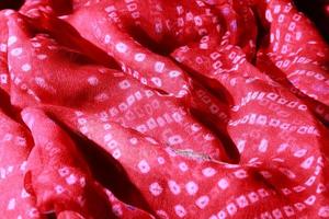 Indiase bandhej saree doek stof textuur