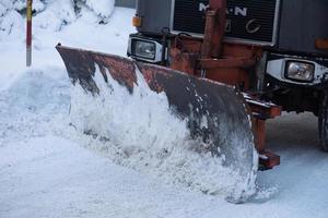 Zweden, 2022 - sneeuw vrachtauto visie foto