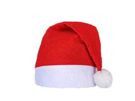 rood de kerstman hoed geïsoleerd Aan een wit achtergrond foto